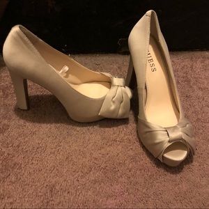 Brand New Satin Open Toe Guess Pumps!